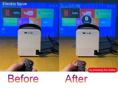 Electric Focus 4K Mini Projector 1080P UHD Portable Home Theater Bluetooth WiFi - Picture 38 of 38