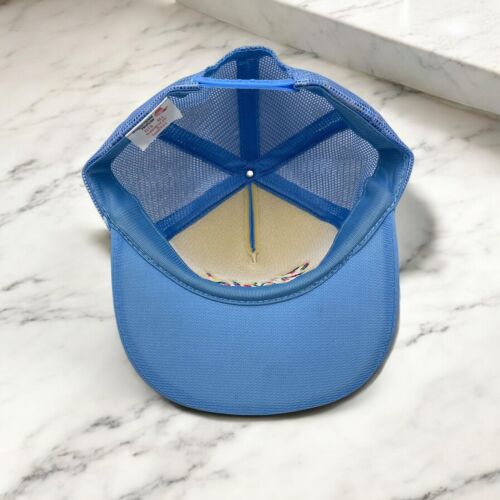 Florida Cursive Colorful Tourism Trucker Hat SnapBack Mesh Carolina Blue - Picture 7 of 8