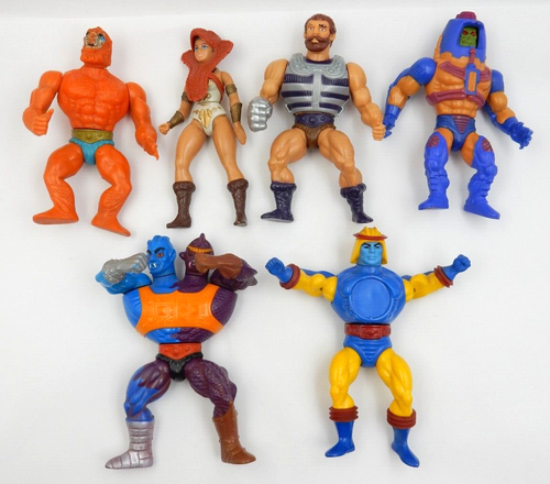 VINTAGE SET OF 6 HE-MAN MOTU MASTERS OF THE UNIVERSE ACTION FIGURES - Picture 1 of 15