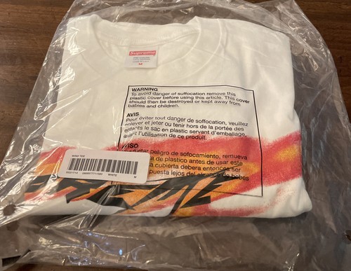 SUPREME WIND TEE WHITE SIZE MEDIUM SS21 WEEK 1 (100% AUTHENTIC) (BRAND NEW) - Imagen 7 de 12