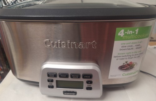MSC-800 7-Quart 4-in-1 Cook Central Multicooker, Stainless Steel/Black- NEW - Picture 4 of 4