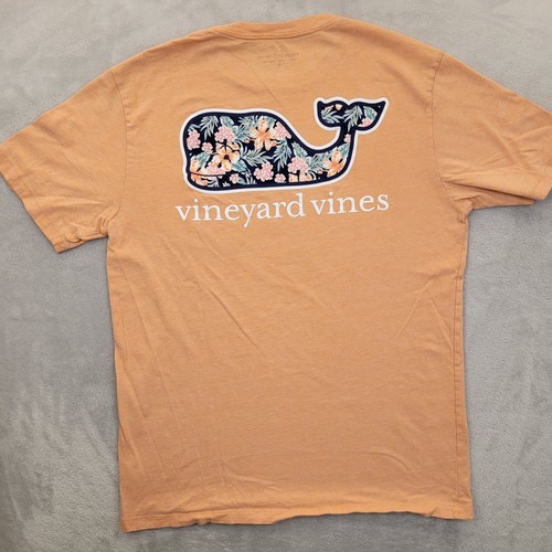 Vineyard Vines Shirt Men Small Whale Floral Pocket Graphic Tee Prep Casual Adult - Picture 4 of 7