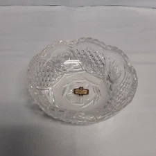 Vintage Crystal Glass Ashtray Dish Compote by Kristal Zajecar Yugoslavia