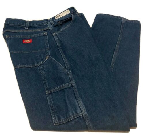 Dickies Carpenter Denim Dungaree Five Pocket Hammer Loop Used Grade A - Afbeelding 1 van 4