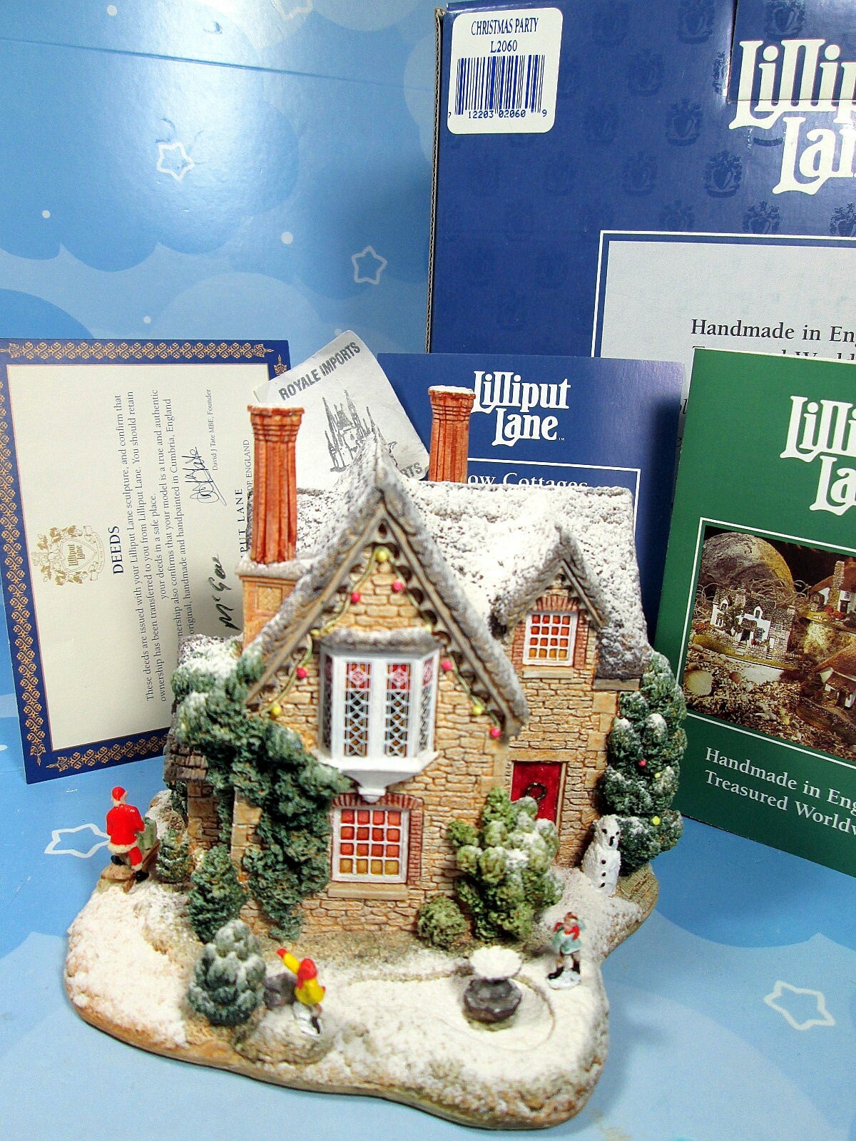 Lilliput Lane Christmas Party L2060 Limited Edition 1997 Winter Ograniczona wyprzedaż, najnowsza praca