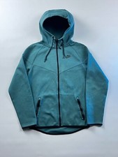 Nike Tech Fleece Full-Zip Hoodie Teal Green With Black Accents Size S