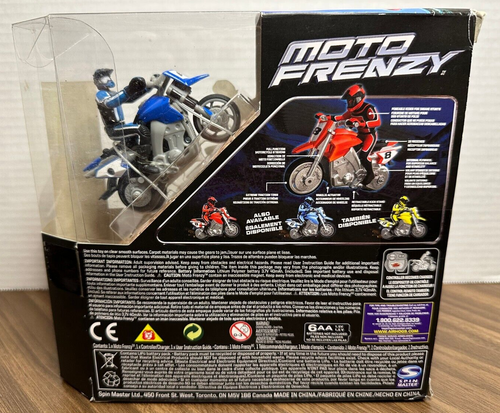 AIR HOGS R/C RADIO CONTROL MOTO FRENZY MOTORCYCLE STUNT BIKE Blue (B frequency) - Picture 3 of 9