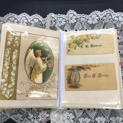Vtg Lace Album With Vintage Die Cut Calling Cards & Misc Ephemera 39 Pcs + Album - Picture 14 of 18