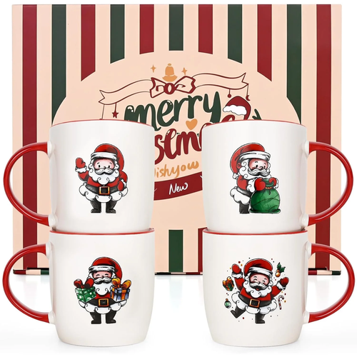 Christmas Mugs, Christmas Gifts Coffee Mug Tea Cup, Christmas Mugs Set of 4, 11  - Picture 12 of 12