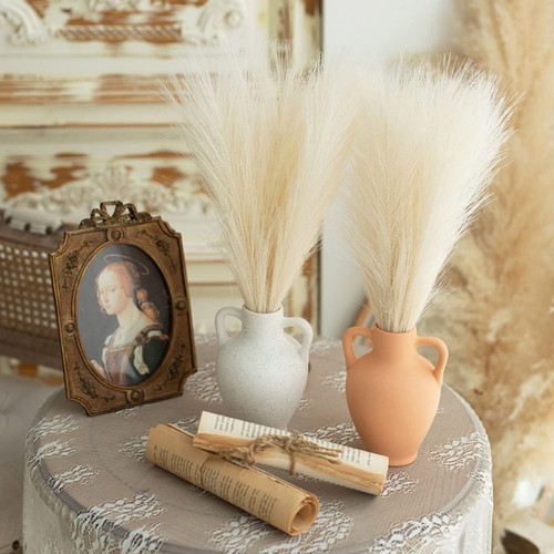10Pcs Large Artificial Pampas Grass Fluffy Reed Bunch Wedding Flora Bouquet NEW - Picture 5 of 40