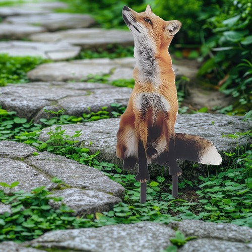 Garden Stake Decorative Fox Lawn Sign Charming Acrylic Garden Animal Decor - Afbeelding 12 van 12
