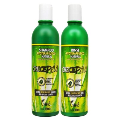 BOE Crece Pelo Natural Shampoo + Rinse 12oz Set wFNF