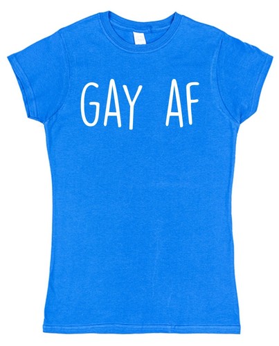 Gay AF T-Shirt LGBTQ Lesbian Bi Trans Queer Sexuality Identity Pride Coming Out - Picture 14 of 22