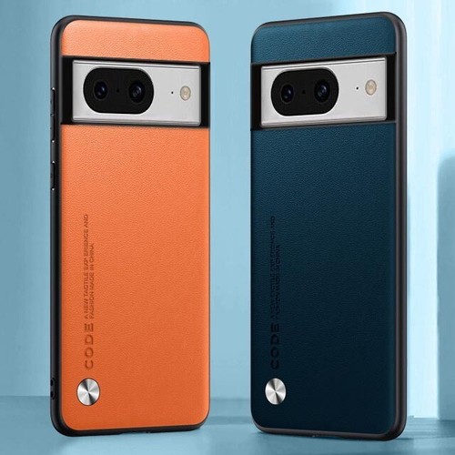 For Google Pixel 8 Pixel 8Pro Plain Leather Fabric Rubber Hard case back cover - Picture 3 of 22