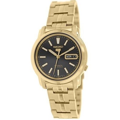 seiko 5 gold black dial