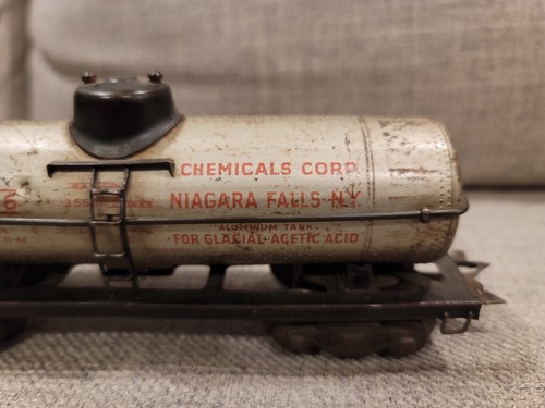 Marx Trains Niacet Chemical Car Niagara Falls NY NIAX 256 Tank Car - Picture 8 of 10