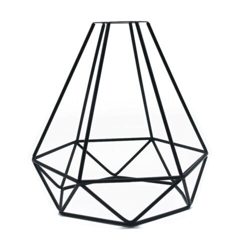 Vintage Käfig-Draht-Lampenschirm, Loft-Stil, Retro-Industrie-Metall-Lampenschirm - Bild 5 von 9