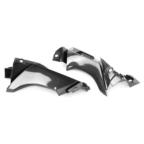 Coppia Carena Pannello Copri Telaio Centrale Fibra di Carbonio Fit Yamaha YZF-R1 2004-2006 - Foto 3 di 7