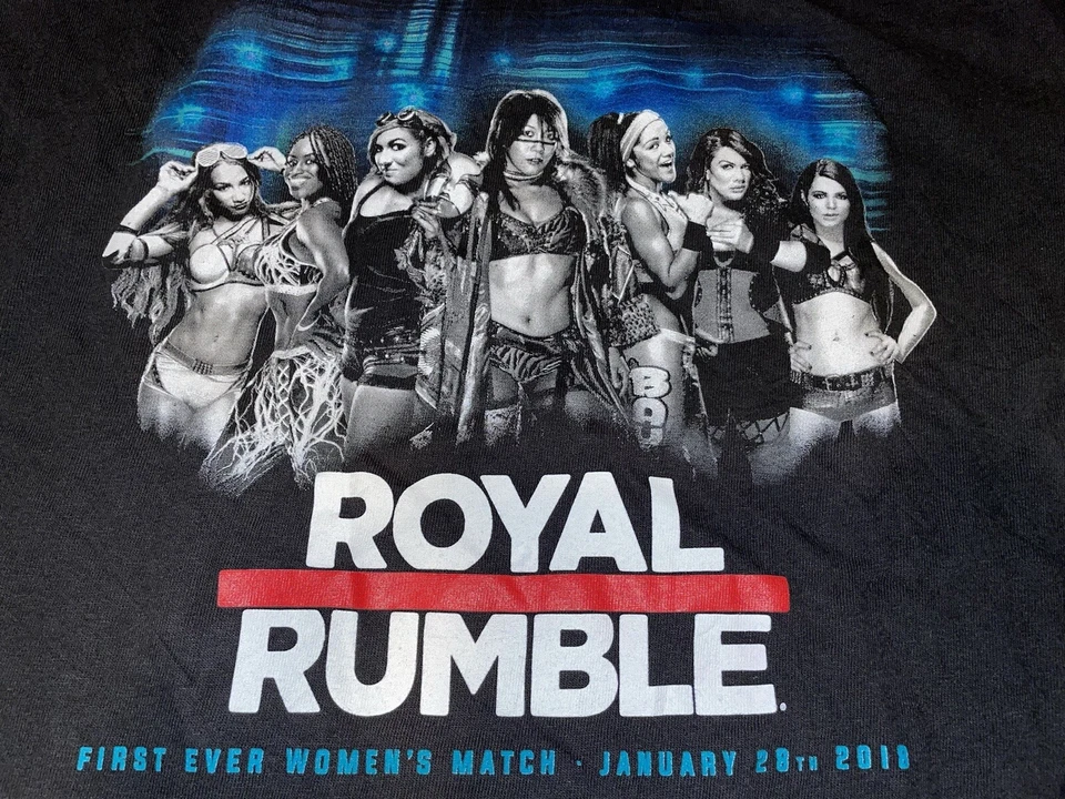 WWE Mujeres Royal Rumble Primer Evento 2011 Talla L *Usado* Negro Foto 4 de 4