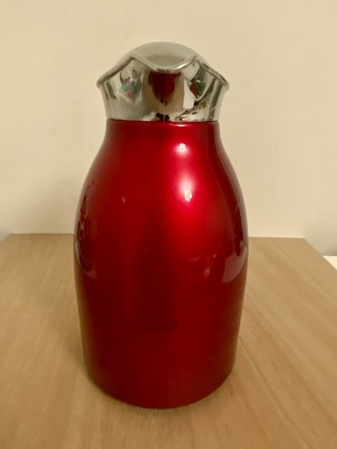 Crate & Barrel Red Silver Thermal Insulated Carafe Pitcher 1 Liter 166-642 - Picture 7 of 19