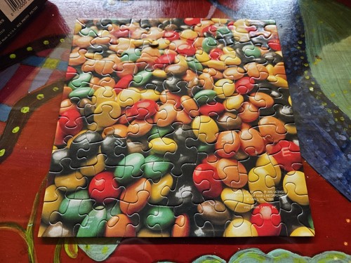 Vintage Springbok M&M Puzzle 70+ Pieces Complete 1 Creased Piece - Picture 1 of 3