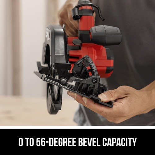 Brushless 20V Circular Saw Kit with 7-1/4” Blade & Fast Charging Battery - Picture 8 of 9