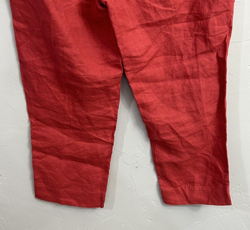 NEU MIT ETIKETT CYNTHIA ROWLEY DAMEN LEINEN ROT CAPRIHOSE 6 - Bild 8 von 11