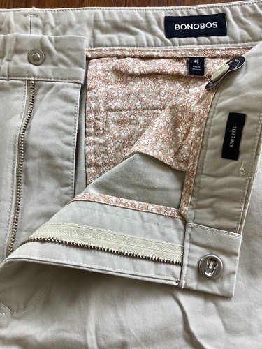 Neu Bonobos Herren Elfenbein Chino Short 40w SLIM 7” Schrittlänge Neu mit Etikett Orig. 89 $ usd - Bild 6 von 12