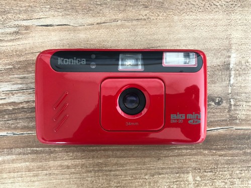 Cámara fotográfica compacta Konica Big Mini Jr. BM-20 34 mm roja casi como nueva probada - Imagen 9 de 13