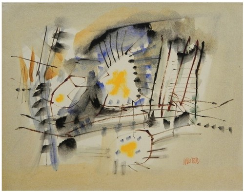 Reginald Weston: Landscape 1950s / British French Abstract Expressionism - 第 1/2 張圖片
