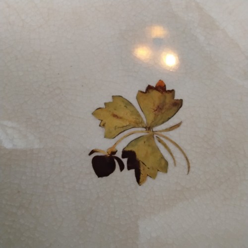1 Antique Tea Leaf Ironstone Serving Platter Alfred Meakin UK Copper Luster - Picture 7 of 13
