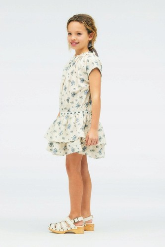 ZARA GIRLS LTD EDITION FLORAL ECRU POPLIN DRESS SLEEVELESS LACE RUFFLE 1167/03 7 - Picture 4 of 15