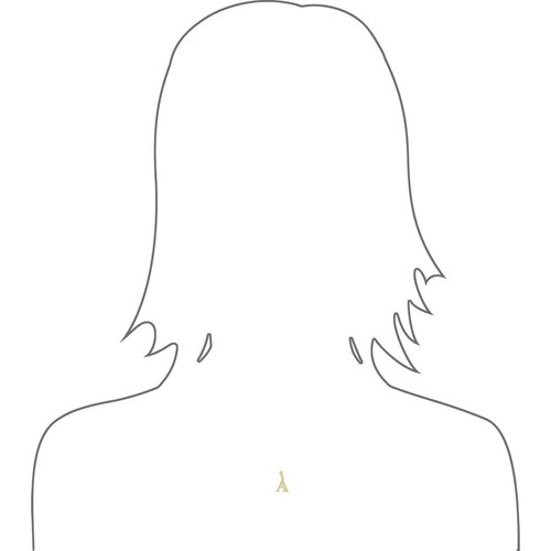 14k Yellow Gold Small Initial A Pendant Charm 11mm Wide with CZ - Foto 6 di 7