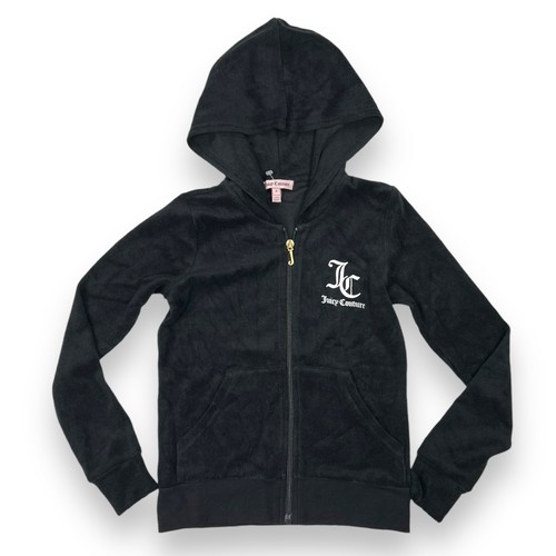 Chaqueta con Capucha de Terry Cremallera Completa Etiqueta Negra Juicy Couture para Niñas Talla 8 Deportiva Nueva con Etiquetas - Imagen 8 de 17