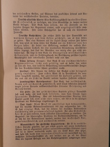 Die Bodenreform, Adolf Damaschke, 5. überarbeit. Aufl. / Verlagsankündigung 1911 - Bild 7 von 8