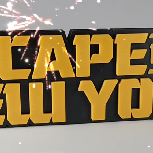 ESCAPE From New York Logo Stand - Pezzo Decorativo | Insegna Logo Film | Shelf Art - Video 1 di 1