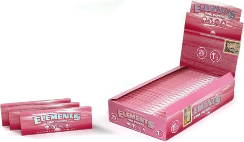 Elements PINK size 1 1/4 rolling paper - BOX /25 - total 1250 papers  - Picture 3 of 5