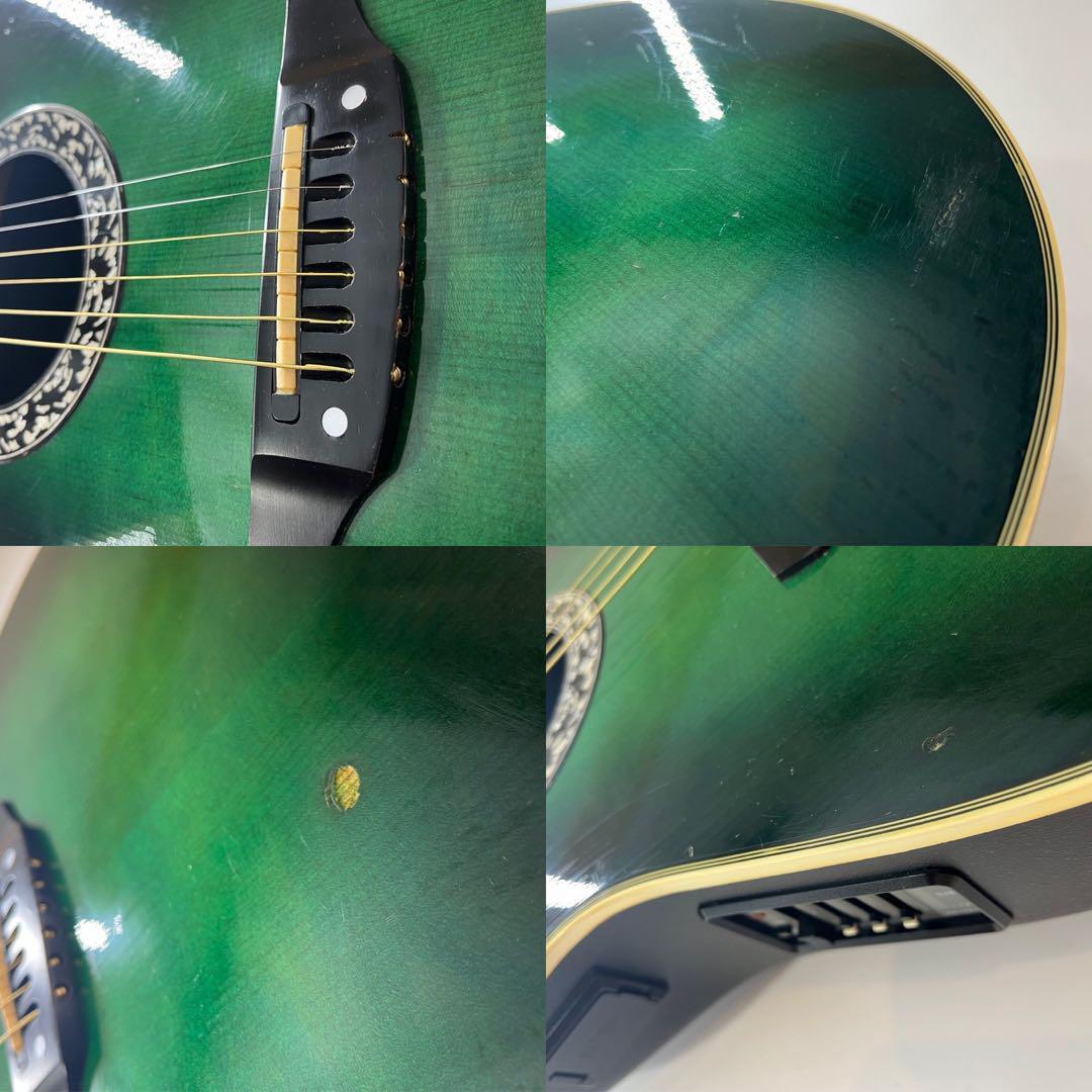 Electric Acoustic Guitar Tornado by Morris ZII-HG Green