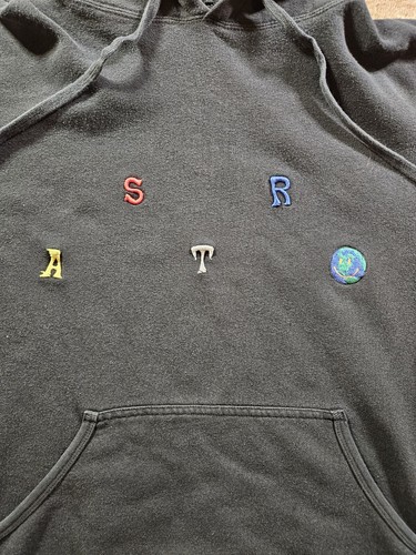 Travis Scott Hoodie Black Wish You Were Here 2018 Y2K Rapper Astroworld Mens L - Picture 4 of 12