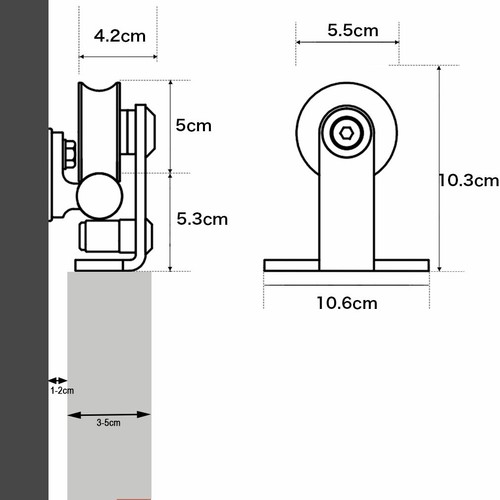Sliding Barn Door Hardware Kit Stainless Steel Rail with Adjustable Floor Guide, - Picture 39 of 276