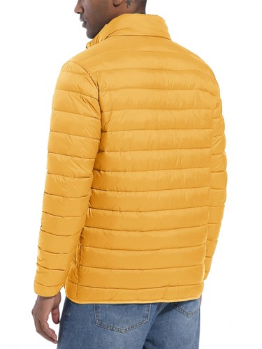 Men's Lightweight Padded Thick Jackets Full-Zip Warm Coat Winter Quilted Outwear - Picture 92 of 117