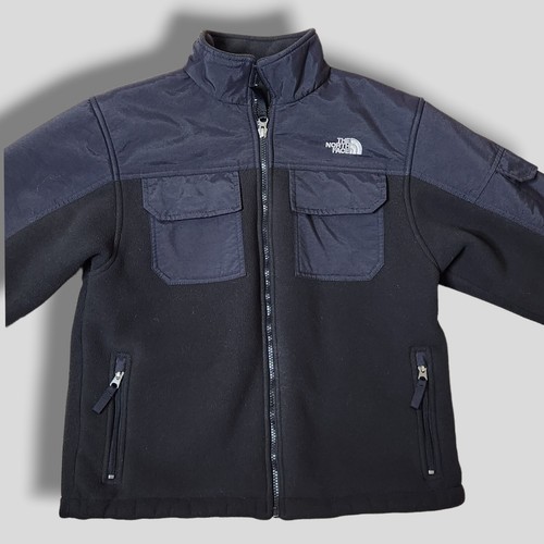 The North Face Black Denali Fleece Jacket Boys Youth Large Sherpa Lined - Picture 3 of 9