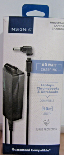 Insignia Universal 65W Laptop Charger - Black (261534) Open Box