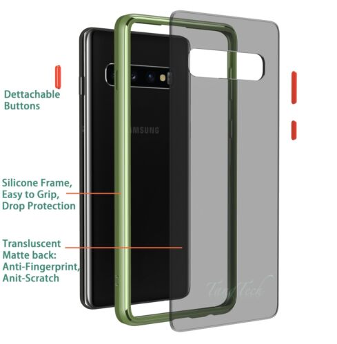 Shockproof Slim Silicone Clear Matte Bumper Case for Samsung S10e S10 5G Note10+ - Picture 3 of 18
