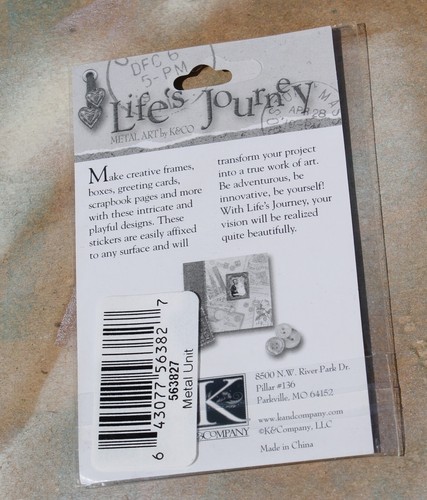 Life's Journey Metal Tono Latón Sintético Juego de 4 Libro de recortes Artesanía Nuevo en Paquete Nuevo - Imagen 2 de 2