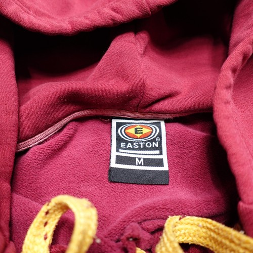 VINTAGE Minnesota Gophers Hockey Hoodie Mens M Red Embroidered Sweatshirt Easton - Picture 4 of 7