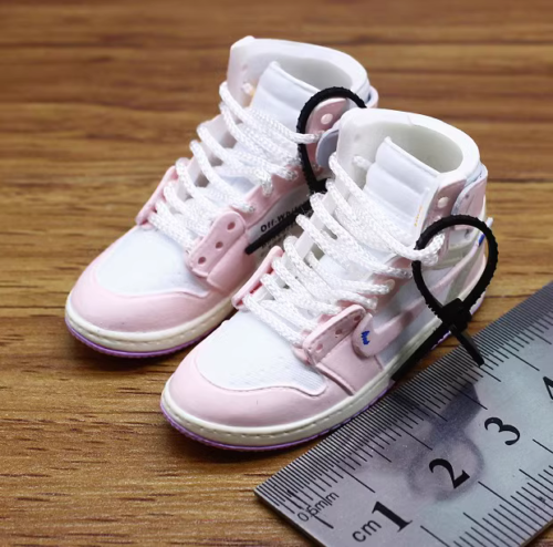 Zapatillas Deportivas Escala 1/6 Mujer Hombre Figura de Acción Muñeca Accesorios Rosa - Imagen 3 de 8