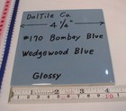 1 pc. Wedgewood Blue - Daltile Co.; Bombay  4-1/4" Glossy Ceramic Tile;  New