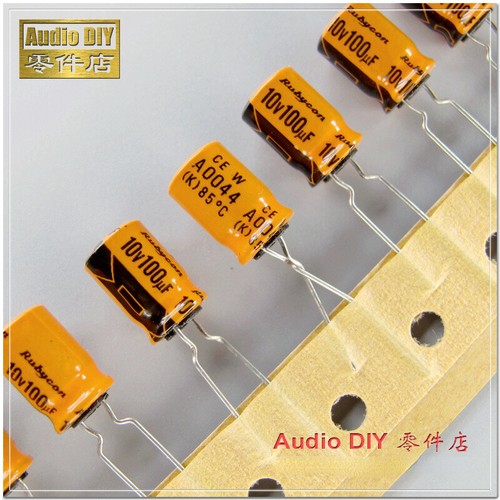 Rubycon Orange TWL CEW 100uF/10V100uF 10% Low leakage electrolytic capacitors - Picture 2 of 2