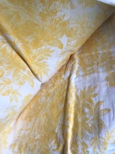Pottery Barn Matine Toile Duvet Cover Yellow Queen 2 Standard Shams 3pc Rare🦩 - Picture 4 of 4